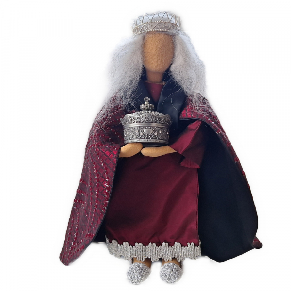 Klassische verspielte Krone - 5,5 cm Durchmesser - kopfumschließend - Gold oder Silber